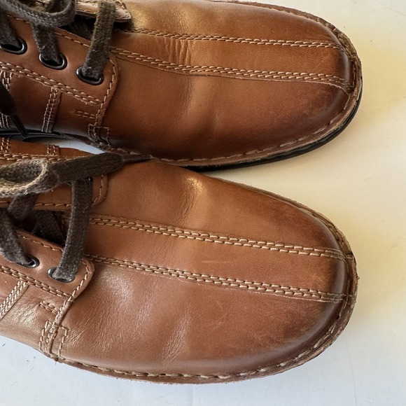 Clarks Touareg Vibe Men's Brown Leather Lace Up 14885 Oxford Dress Shoes US 9.5 - Picture 3 of 11